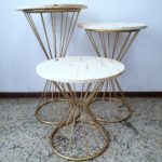 Mesas Ampulheta Ferro Dourada