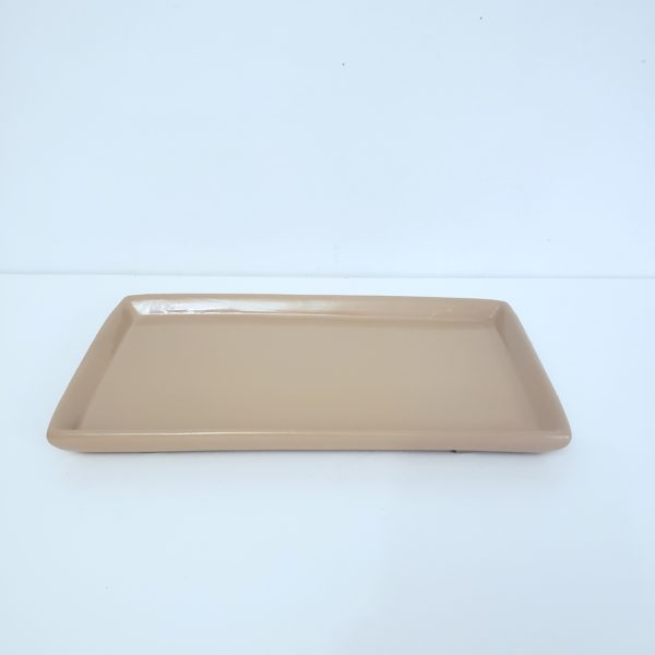 Bandeja P retangular cerâmica cor Amarula