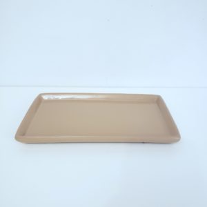 Bandeja P retangular cerâmica cor Amarula