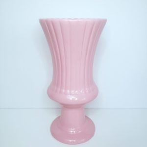 Vaso Taça Real Cerâmica Rosa G