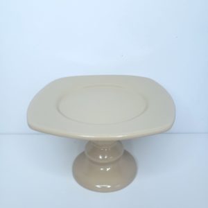 Boleira Mini Cerâmica cor Bege