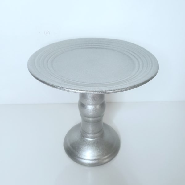 Boleira Cerâmica Alta P cor Prata Boleira Cerâmica Alta P cor Prata