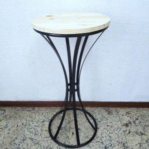 Mesa de Ferro Preta Cinturinha G