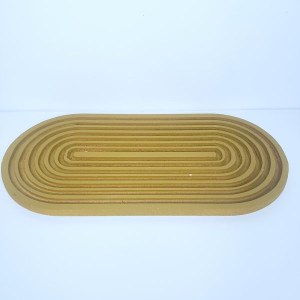 Bandeja Espiral Oval cor Mostarda Bandeja Espiral Oval cor Mostarda