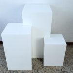 Trio De Cubos Desconstruídos cor Branco