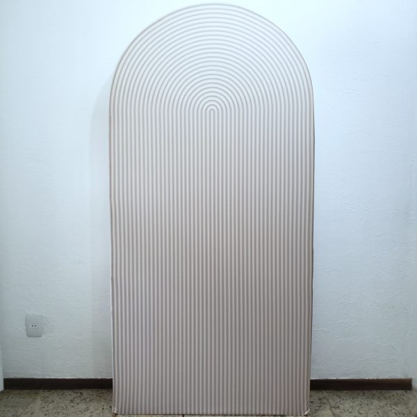 Painel Romano com Tecido Bege Espiral