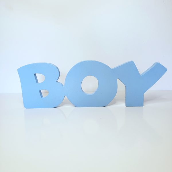 Placa Boy Mdf Azul