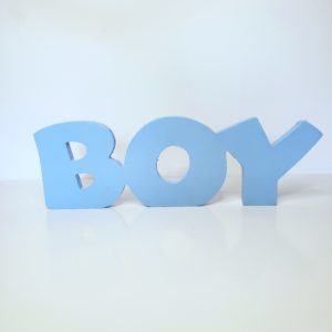 Placa Boy Mdf Azul