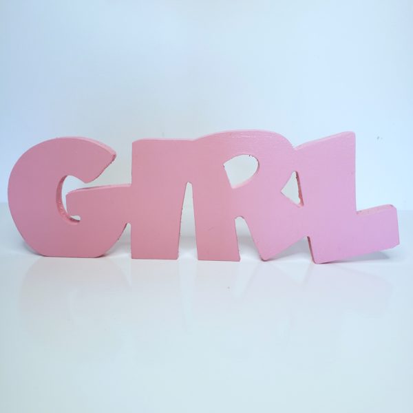 Placa Girl Mdf Rosa