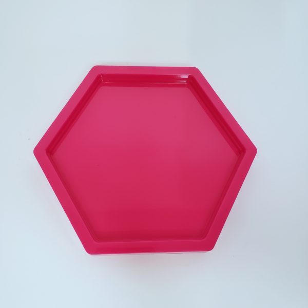 Bandeja hexagonal Pink