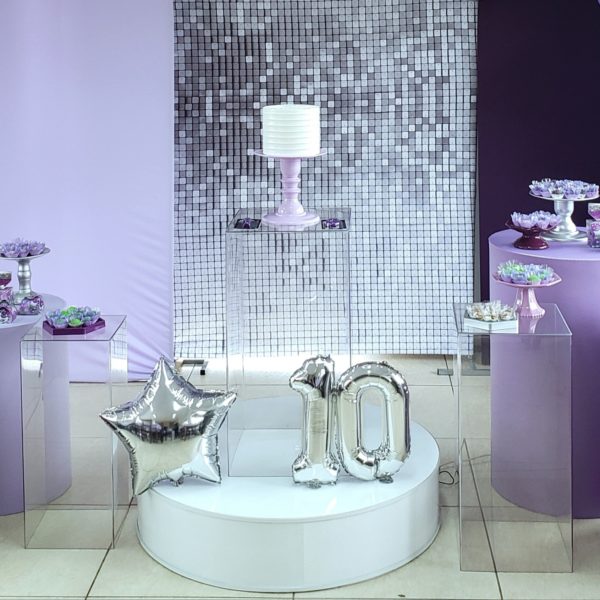 Tablado Redondo Branco 90cm Diâmetro Tablado Redondo Branco 90cm Diâmetro