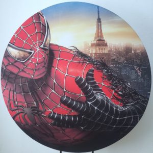Suporte Redondo com Tecido Homem Aranha M2