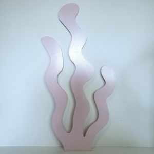 Alga decorativa 60 cm mdf cor Rosa