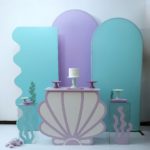 Decoração Festa Pocket Sereia Verde e Lilás