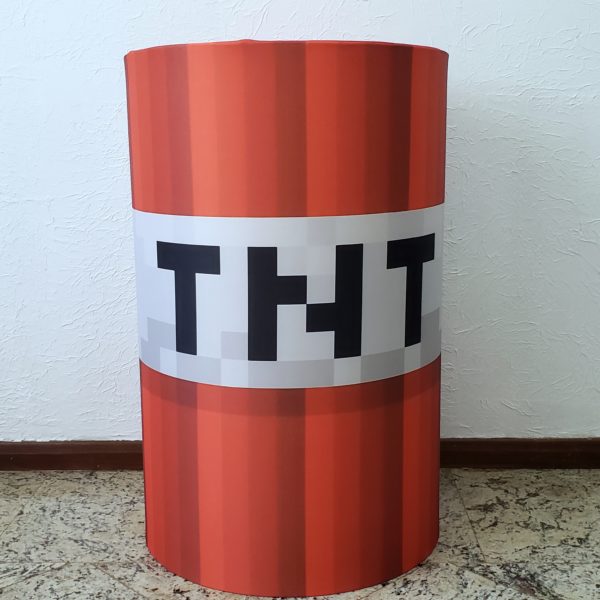 Capa para mesa cilindro G Sublimada Minecraft Capa para mesa cilindro G Sublimada Minecraft