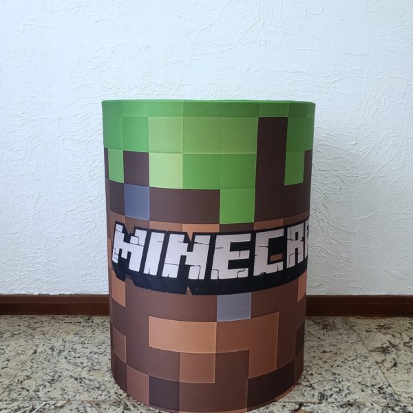 Capa para mesa cilindro M Sublimado Minecraft