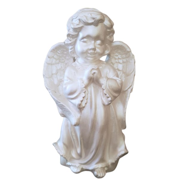 Anjo Batizado 20 cm Altura Branco Perolado