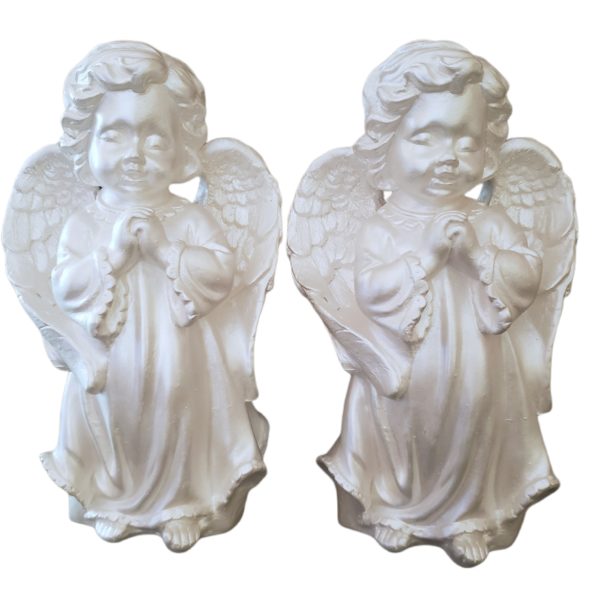 Anjo Batizado 20 cm Altura Branco Perolado