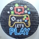 Suporte Redondo com Tecido Play Game