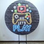 Suporte Redondo com Tecido Play Game
