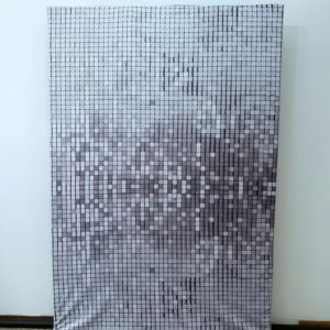 Tecido Veste Fácil Retangular Efeito Paetê Prata Festa 2,10m A x 1,40m L