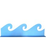 Onda do Mar Decorativa dupla face Azul, Azul claro 58 x 17cm