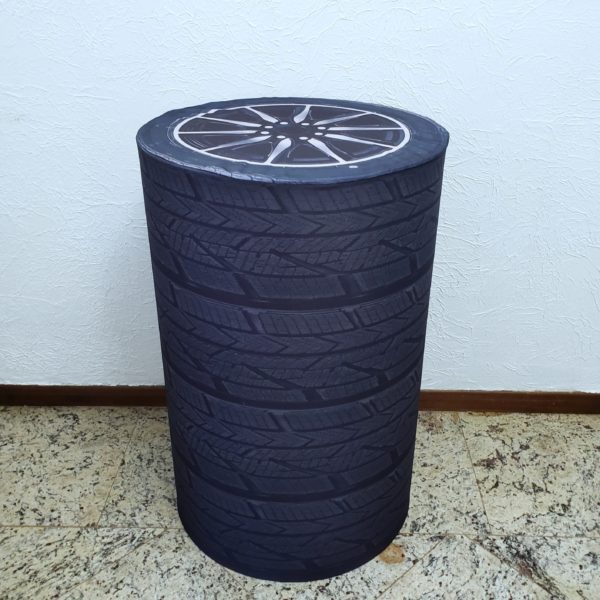 Capa para mesa cilindro G Sublimada Pneu