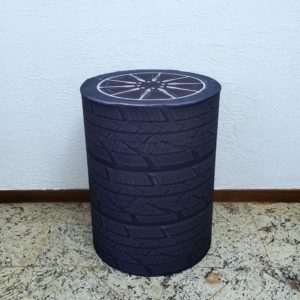 Capa para mesa cilindro M Sublimado Pneu (Locação)