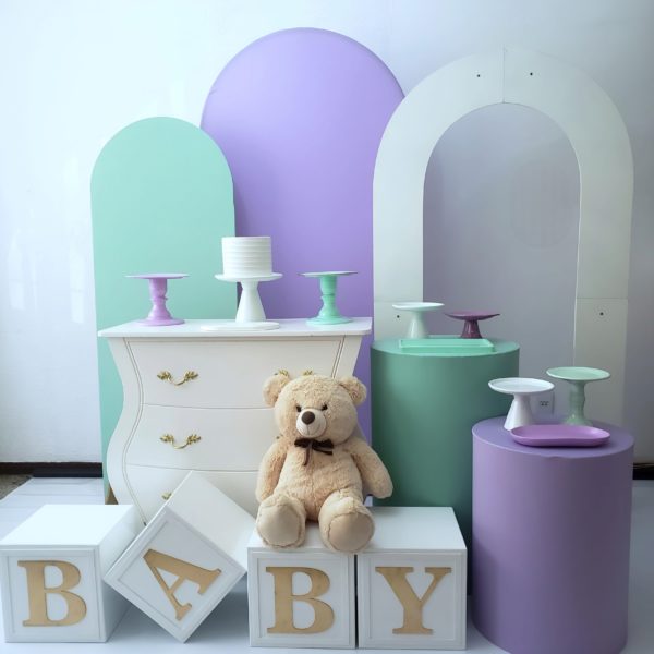 Festa Pocket Chá Revelação Verde e Lilás Festa Pocket Chá Revelação Verde e Lilás