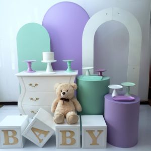 Festa Pocket Chá Revelação Verde e Lilás