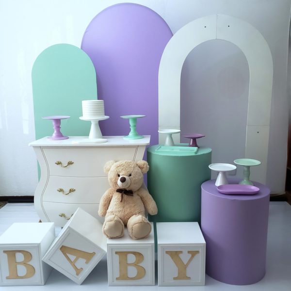 Festa Pocket Chá Revelação Verde e Lilás Festa Pocket Chá Revelação Verde e Lilás