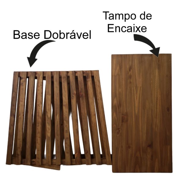 Mesa Trapézio Rústica Dobrável (Locação) Mesa Trapézio Rústica Dobrável (Locação)