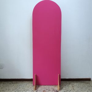 Painel Desconstruído Oval G com Tecido Pink (Locação)