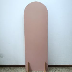 Painel Desconstruído Oval G com Tecido Rosê Nude (Locação)