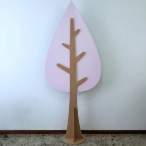 Painel Árvore 2,00 x 0,84 Rosa/Verde Claro (Locação)