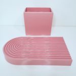 Vaso Arco ou Bandeja Espiral ABS 2 em 1 Rose