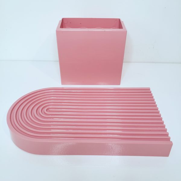 Vaso Arco ou Bandeja Espiral ABS 2 em 1 Rose