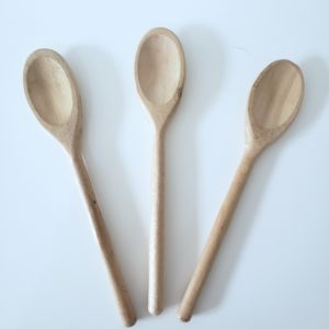 Trio Colheres de Pau com ou sem Laço para Chá de Panela (Locação)