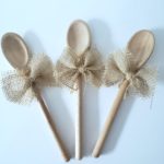 Trio Colheres de Pau com ou sem Laço para Chá de Panela (Locação)