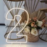 Numero 2 Led Acrílico Vazado cor Quente 50 cm (Locação)