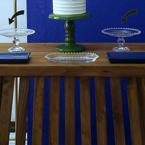 Suporte para Doces Boleira de Cristal P (Locação)