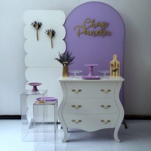 Festa Pocket Chá de Panela Lilás Lavanda (Locação)