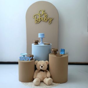 Festa Pocket Chá de Bebê Menino Ursinho cilindros