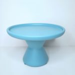 Boleira Azul Bebê Cerâmica Pé Cone P