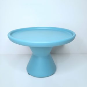 Boleira Azul Bebê Cerâmica Pé Cone P