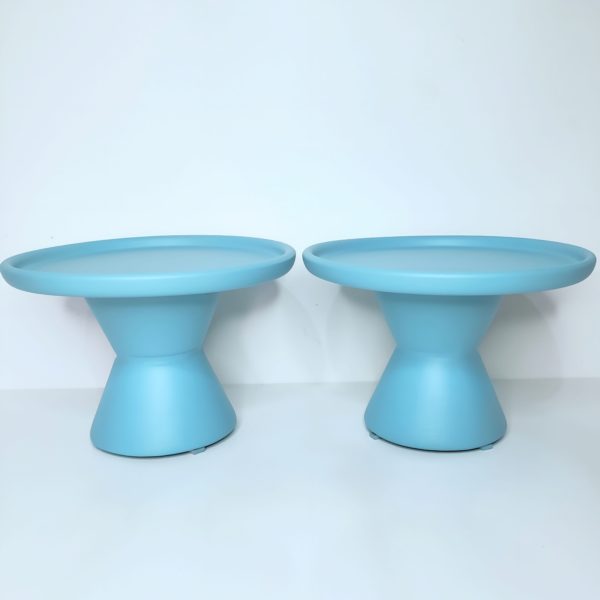 Boleira Azul Bebê Cerâmica Pé Cone P