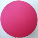 Suporte Redondo com Tecido Liso Pink