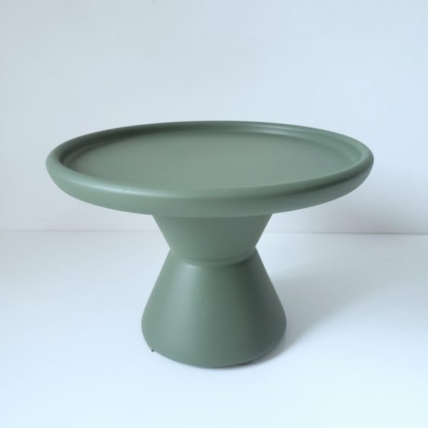 Boleira Verde Oliva Cerâmica Pé Cone P (Locação) Boleira Verde Oliva Cerâmica Pé Cone P (Locação)