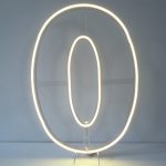 Numero 0 Led Acrílico Vazado cor Quente 50 cm (Locação)