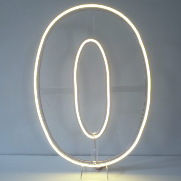 Numero 0 Led Acrílico Vazado cor Quente 50 cm (Locação) Numero 0 Led Acrílico Vazado cor Quente 50 cm (Locação)